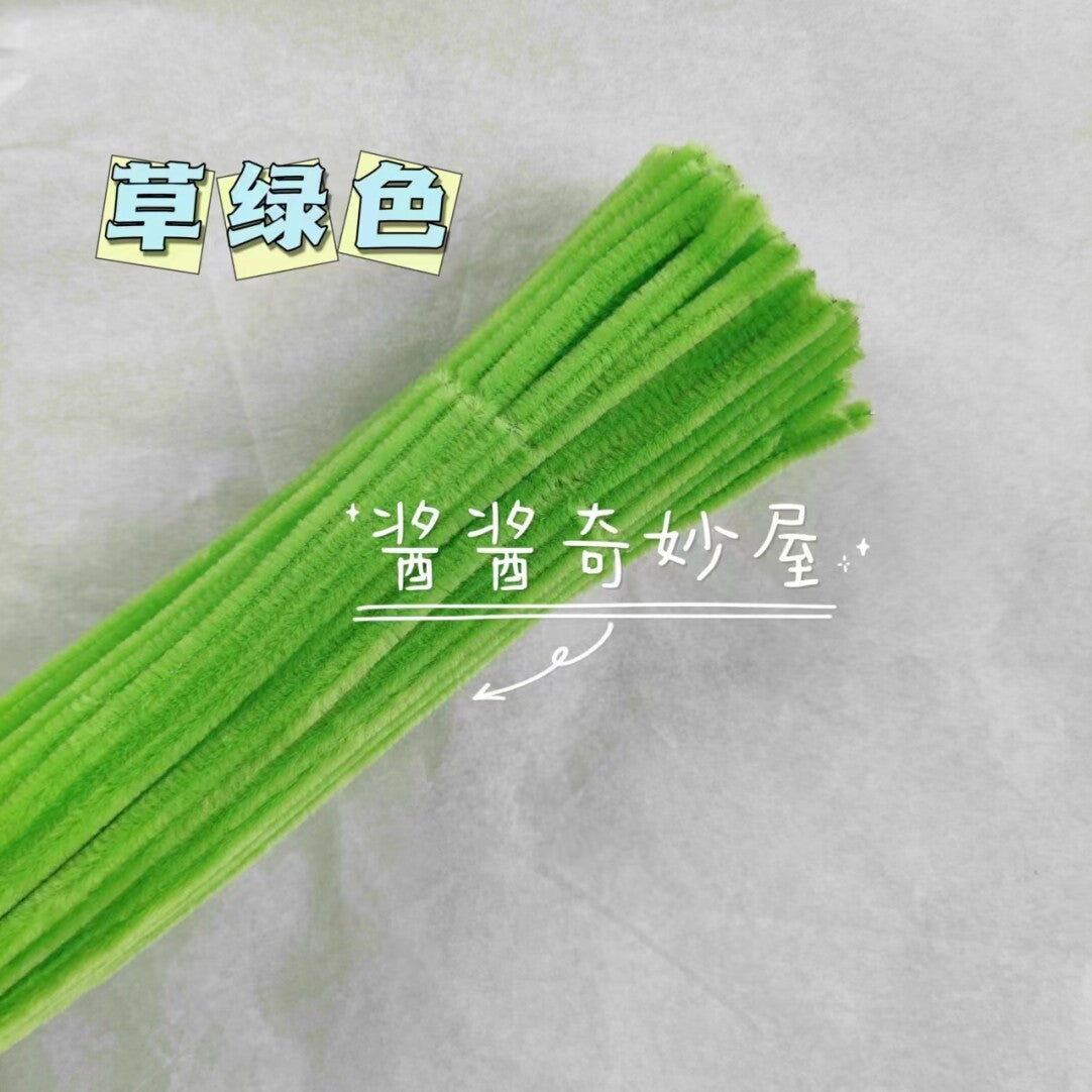 Twist Stick Macaron Color Chenille Stems Dense Colorful Chenille Patches Imitation Velvet Flowers Children's Bouquet DIY Craft Materials · Short Hot Melt Glue Sticks 3 Pieces