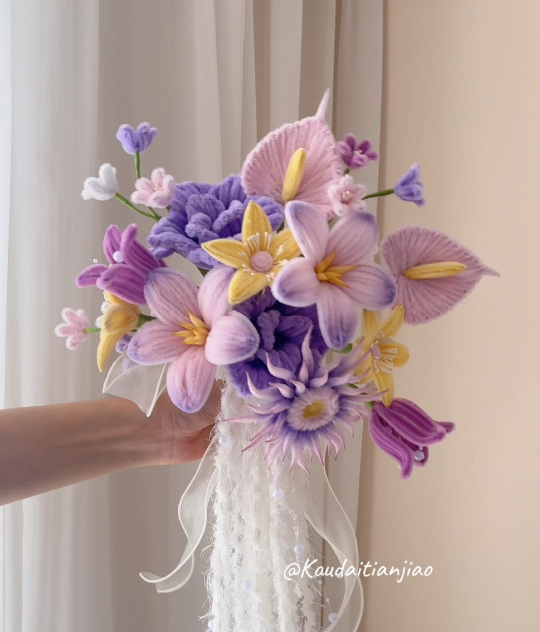 Twist Stick DIY Materials New Year Gift Handheld Flower Engagement Marriage Registration Wedding Handmade Gift (Includes Detailed Tutorial)