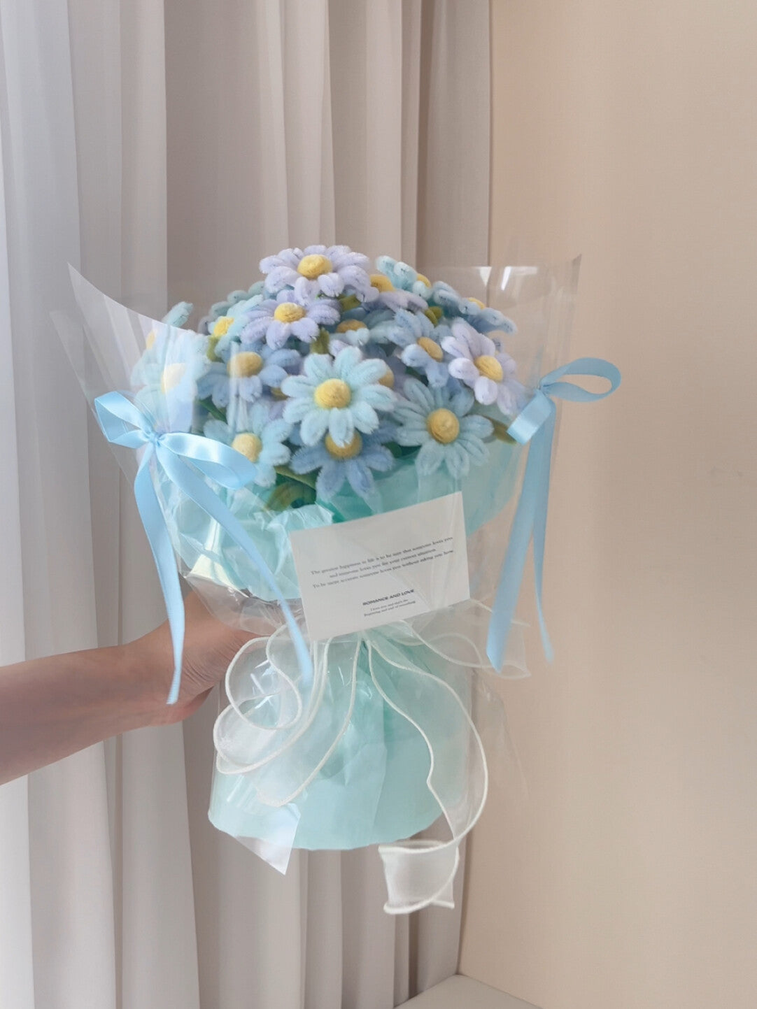 Twist Stick DIY Chamomile Flower Bouquet Kit Meeting Small Bouquet New Year Gift (Including Packaging Tutorial)