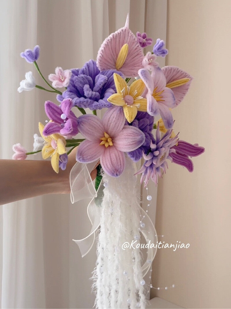 Twist Stick DIY Materials New Year Gift Handheld Flower Engagement Marriage Registration Wedding Handmade Gift (Includes Detailed Tutorial)