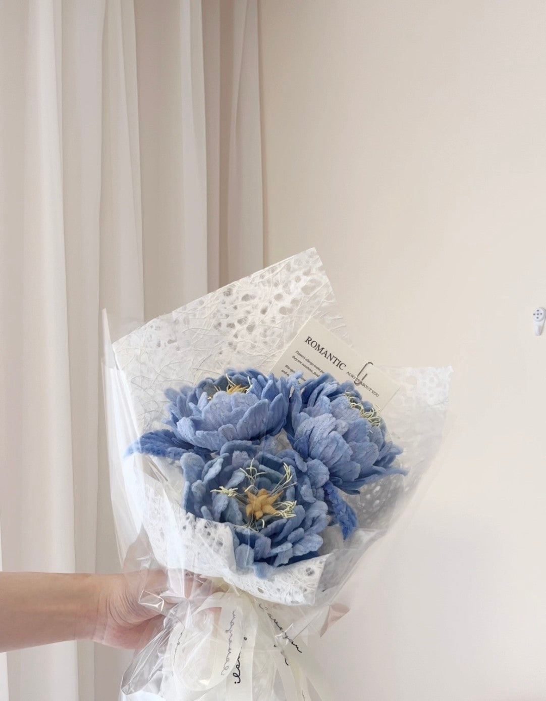 Twist Stick DIY Kit/Peony Bouquet/Meeting Small Bouquet/Handmade Gift · Pink