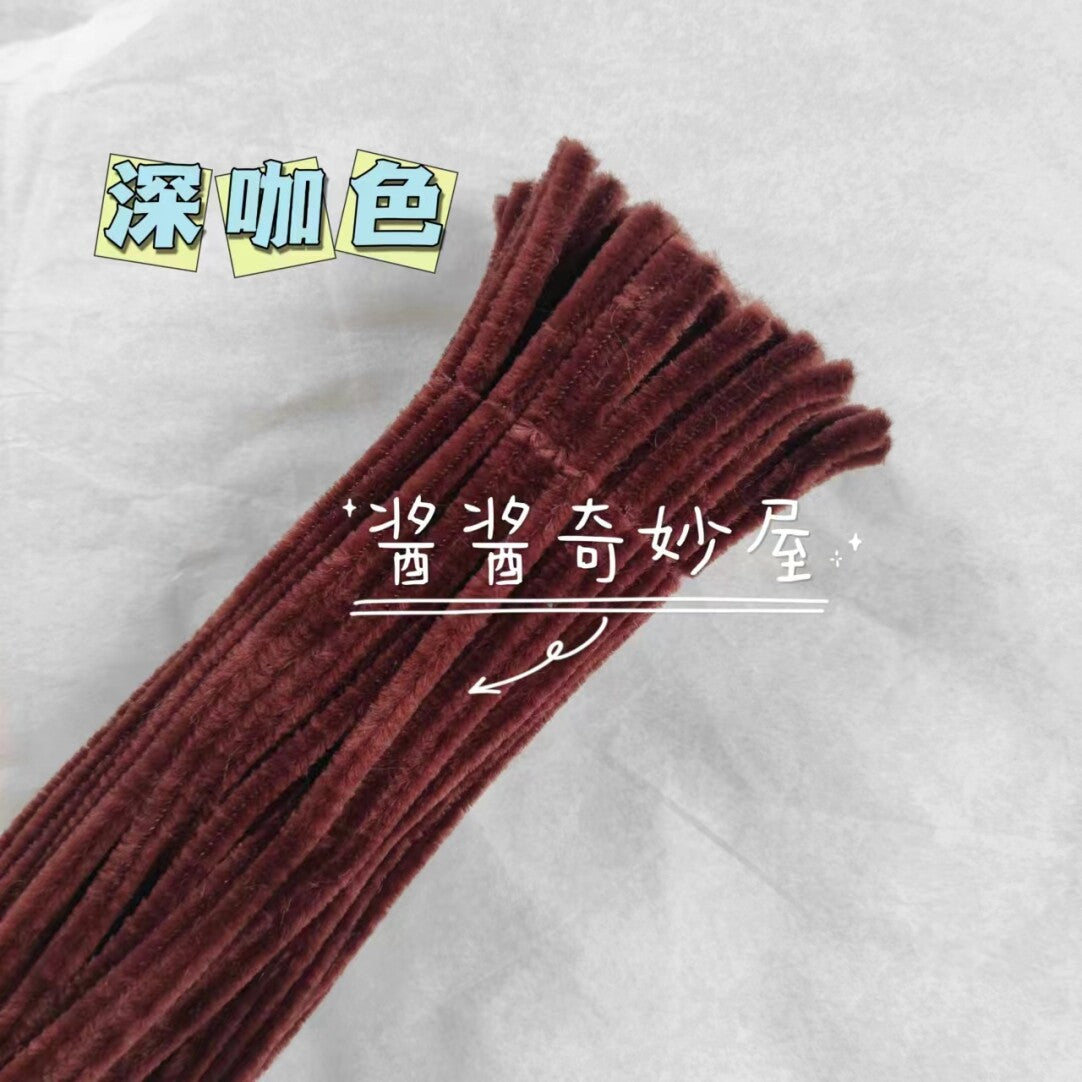 Twist Stick Macaron Color Chenille Stems Dense Colorful Chenille Patches Imitation Velvet Flowers Children's Bouquet DIY Craft Materials · Short Hot Melt Glue Sticks 3 Pieces