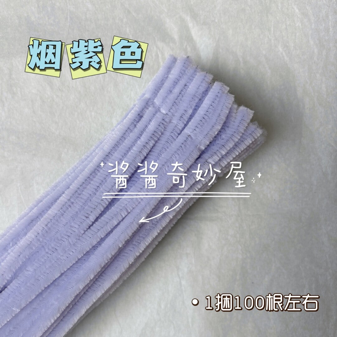 Twist Stick Macaron Color Chenille Stems Dense Colorful Chenille Patches Imitation Velvet Flowers Children's Bouquet DIY Craft Materials · Short Hot Melt Glue Sticks 3 Pieces