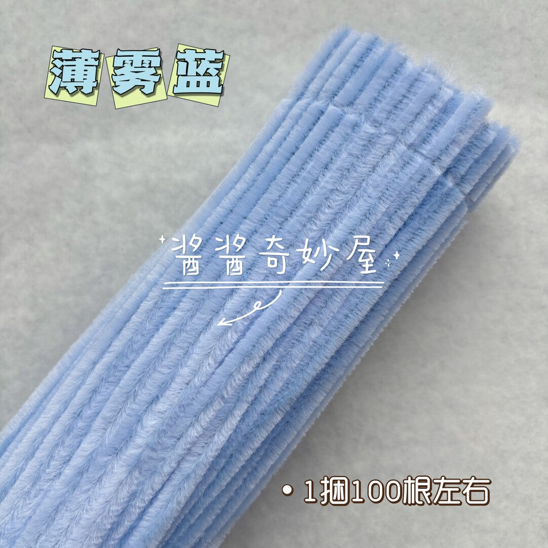 Twist Stick Macaron Color Chenille Stems Dense Colorful Chenille Patches Imitation Velvet Flowers Children's Bouquet DIY Craft Materials · Short Hot Melt Glue Sticks 3 Pieces