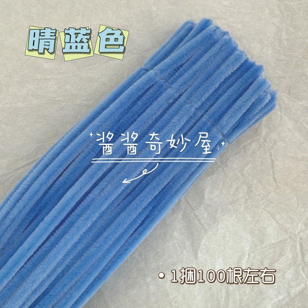 Twist Stick Macaron Color Chenille Stems Dense Colorful Chenille Patches Imitation Velvet Flowers Children's Bouquet DIY Craft Materials · Short Hot Melt Glue Sticks 3 Pieces