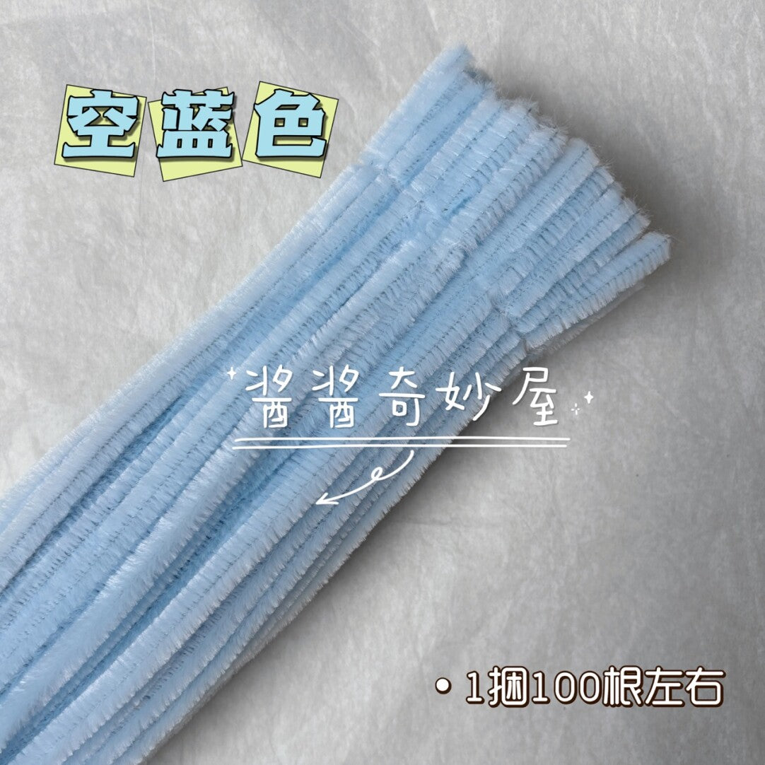 Twist Stick Macaron Color Chenille Stems Dense Colorful Chenille Patches Imitation Velvet Flowers Children's Bouquet DIY Craft Materials · Short Hot Melt Glue Sticks 3 Pieces