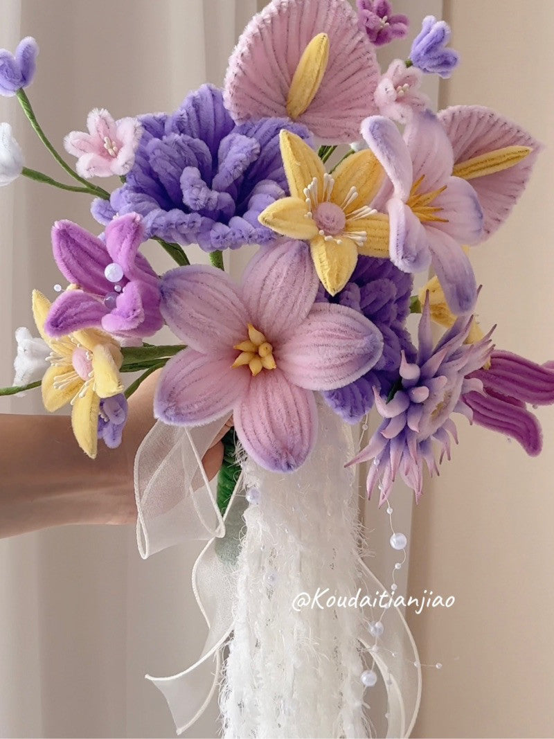 Twist Stick DIY Materials New Year Gift Handheld Flower Engagement Marriage Registration Wedding Handmade Gift (Includes Detailed Tutorial)