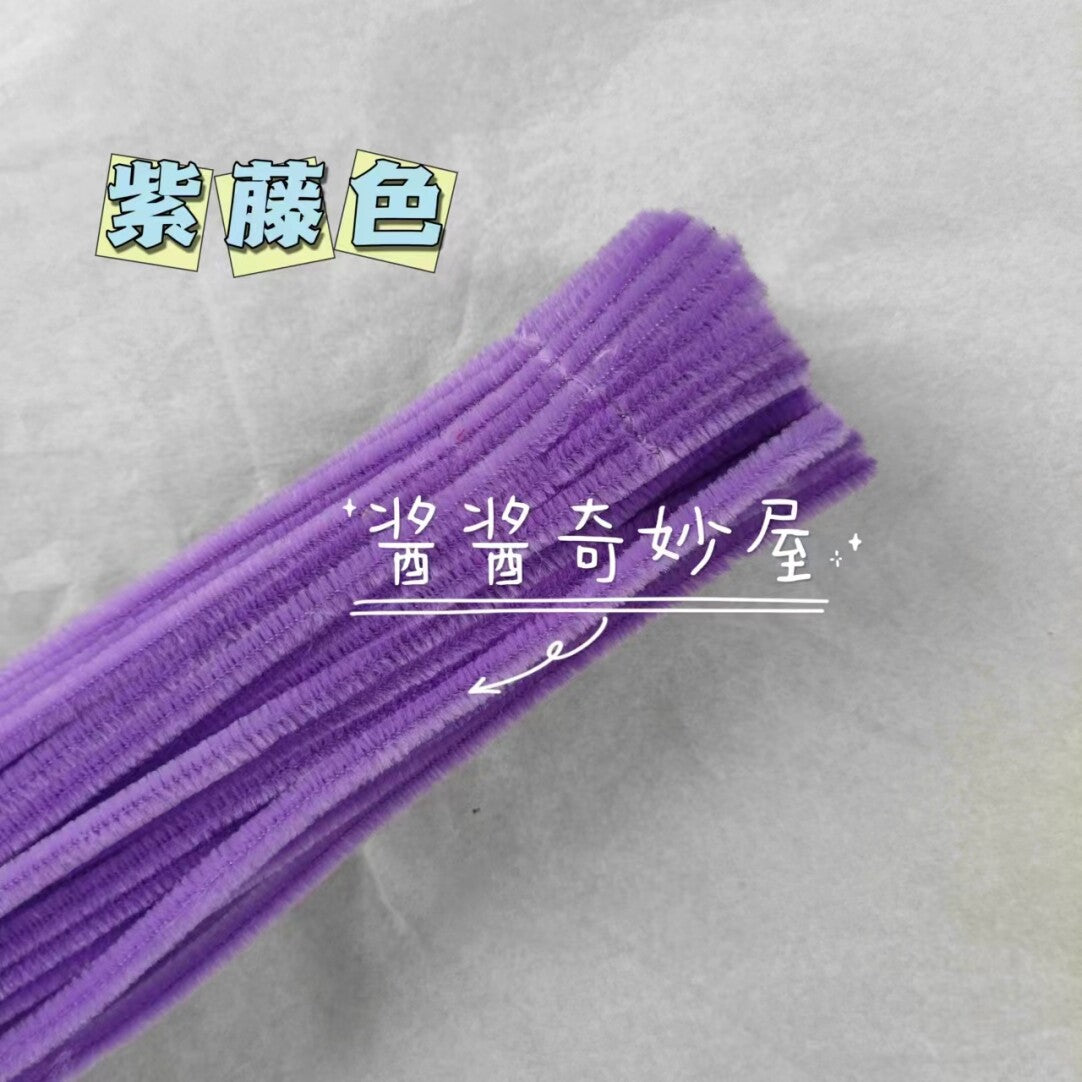 Twist Stick Macaron Color Chenille Stems Dense Colorful Chenille Patches Imitation Velvet Flowers Children's Bouquet DIY Craft Materials · Short Hot Melt Glue Sticks 3 Pieces