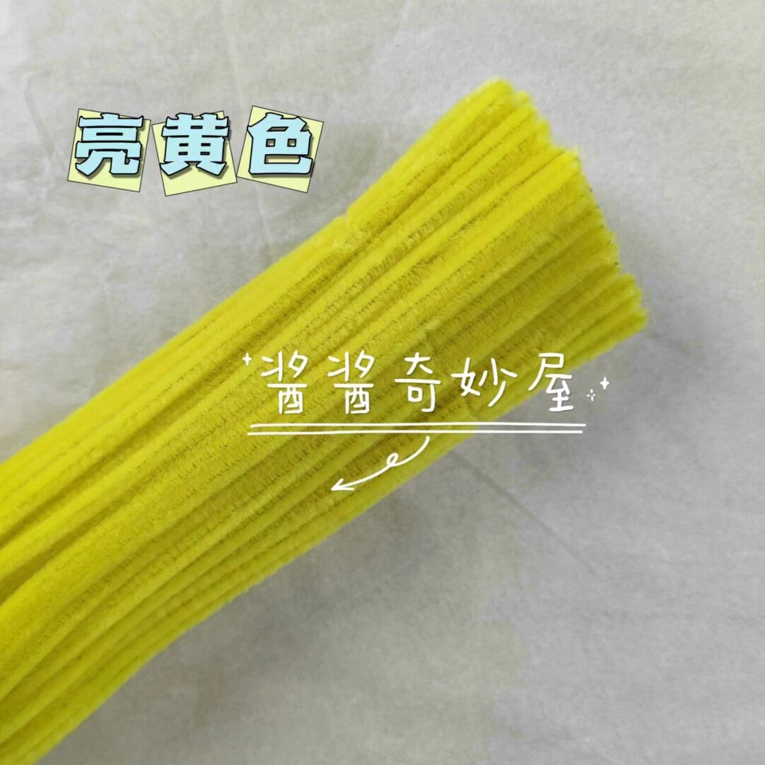 Twist Stick Macaron Color Chenille Stems Dense Colorful Chenille Patches Imitation Velvet Flowers Children's Bouquet DIY Craft Materials · Short Hot Melt Glue Sticks 3 Pieces