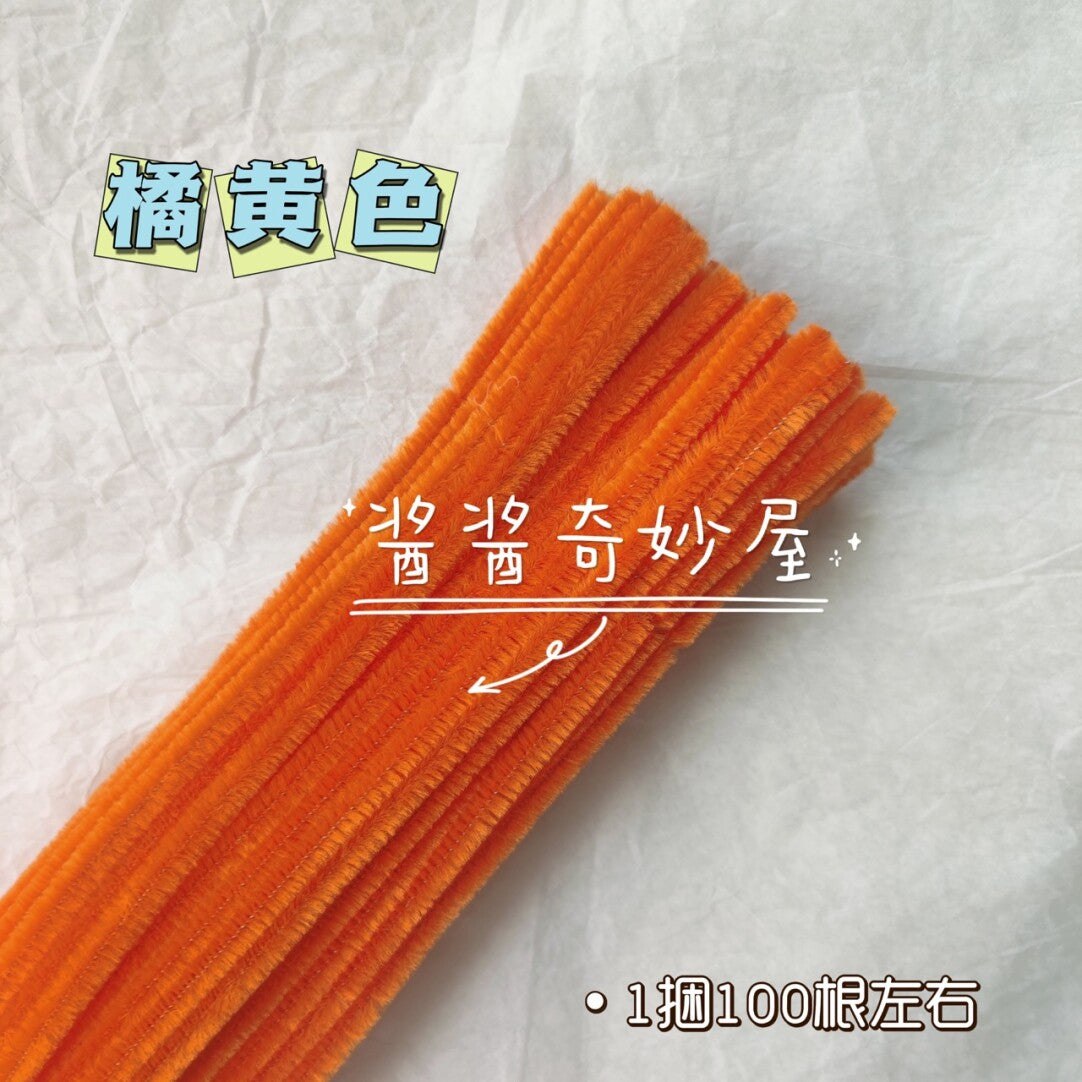 Twist Stick Macaron Color Chenille Stems Dense Colorful Chenille Patches Imitation Velvet Flowers Children's Bouquet DIY Craft Materials · Short Hot Melt Glue Sticks 3 Pieces
