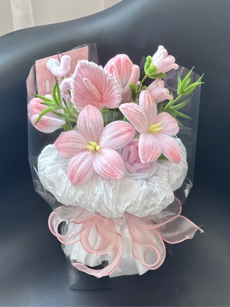 DIY Twisted Stick Pink Bubble Bouquet Material Package (Non-plus Version) as Shown in the Figure · Pink Bubble (Common Style) Material Package