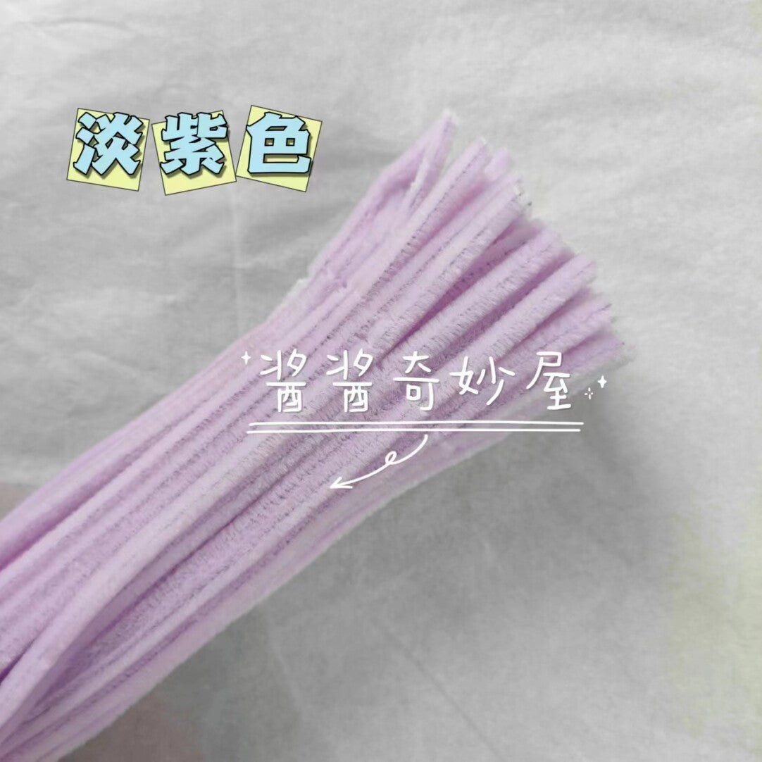 Twist Stick Macaron Color Chenille Stems Dense Colorful Chenille Patches Imitation Velvet Flowers Children's Bouquet DIY Craft Materials · Short Hot Melt Glue Sticks 3 Pieces