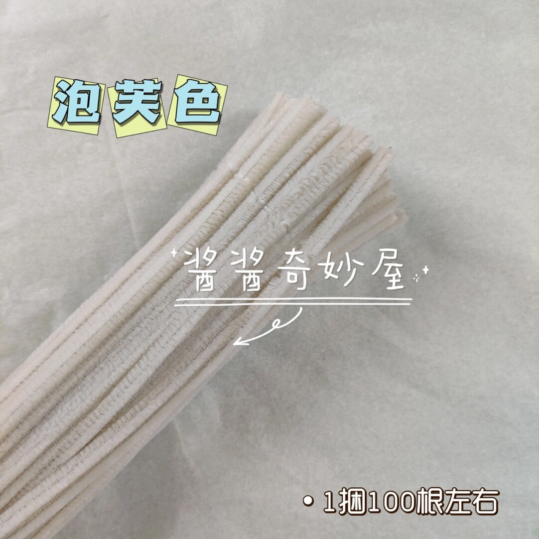 Twist Stick Macaron Color Chenille Stems Dense Colorful Chenille Patches Imitation Velvet Flowers Children's Bouquet DIY Craft Materials · Short Hot Melt Glue Sticks 3 Pieces