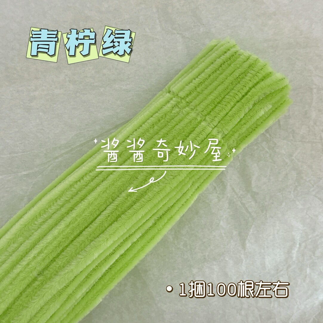 Twist Stick Macaron Color Chenille Stems Dense Colorful Chenille Patches Imitation Velvet Flowers Children's Bouquet DIY Craft Materials · Short Hot Melt Glue Sticks 3 Pieces