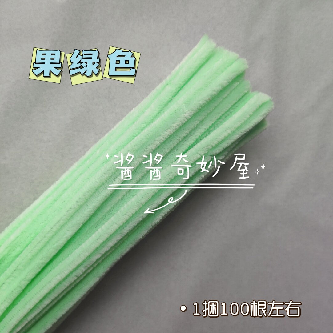Twist Stick Macaron Color Chenille Stems Dense Colorful Chenille Patches Imitation Velvet Flowers Children's Bouquet DIY Craft Materials · Short Hot Melt Glue Sticks 3 Pieces
