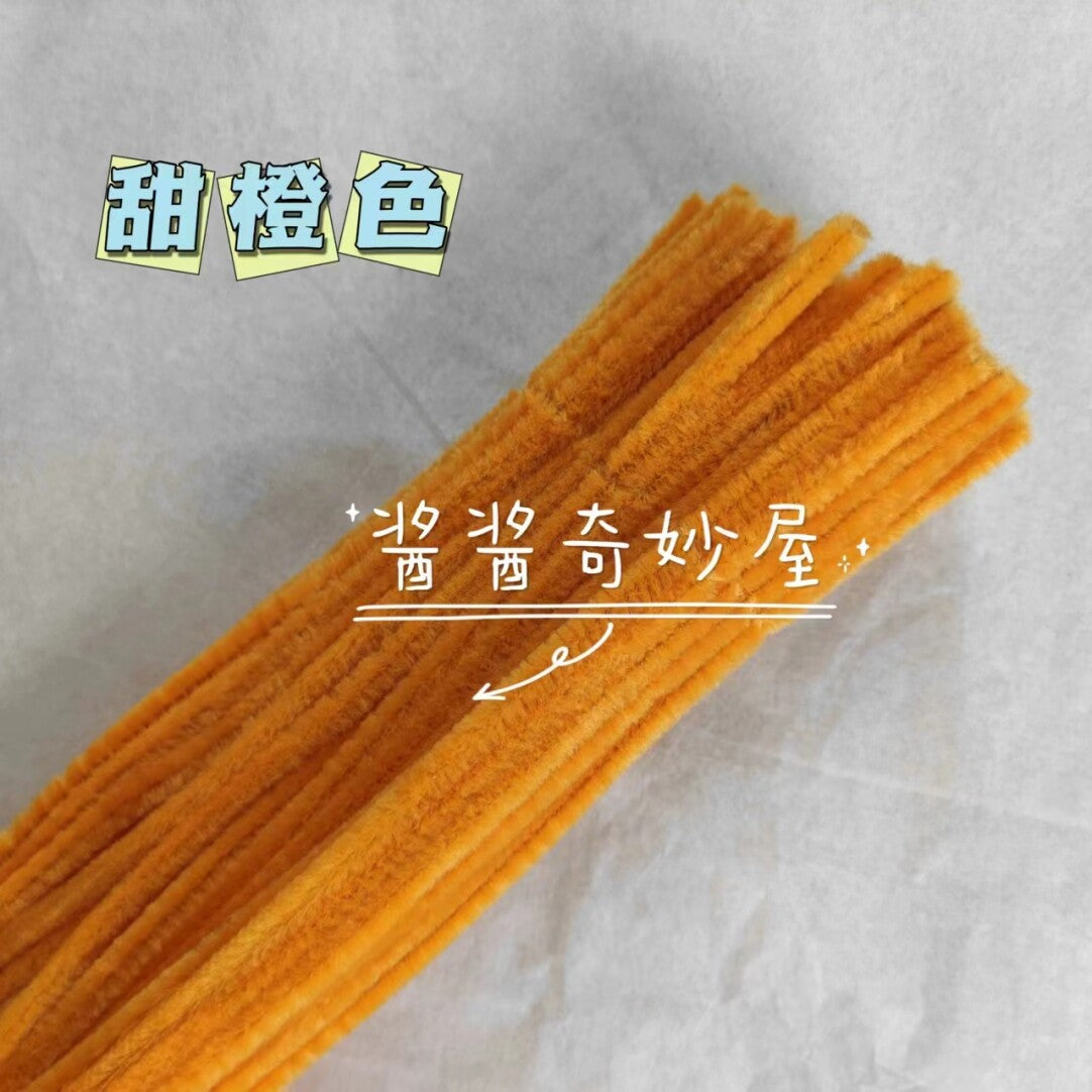 Twist Stick Macaron Color Chenille Stems Dense Colorful Chenille Patches Imitation Velvet Flowers Children's Bouquet DIY Craft Materials · Short Hot Melt Glue Sticks 3 Pieces