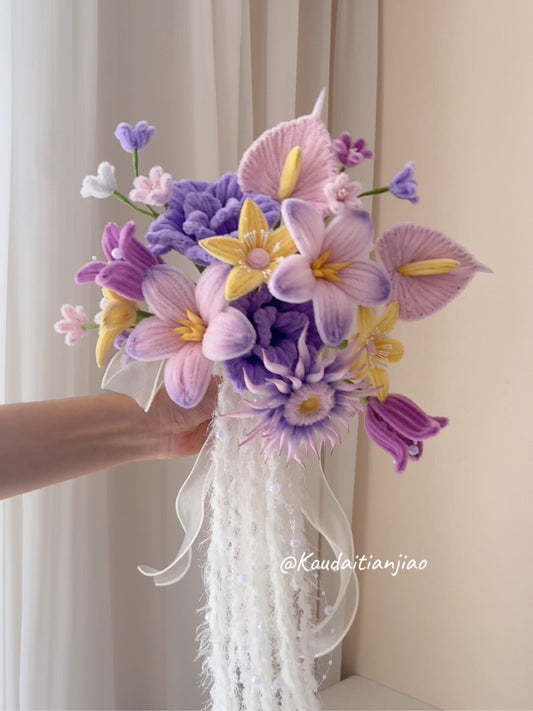 Twist Stick DIY Materials New Year Gift Handheld Flower Engagement Marriage Registration Wedding Handmade Gift (Includes Detailed Tutorial)