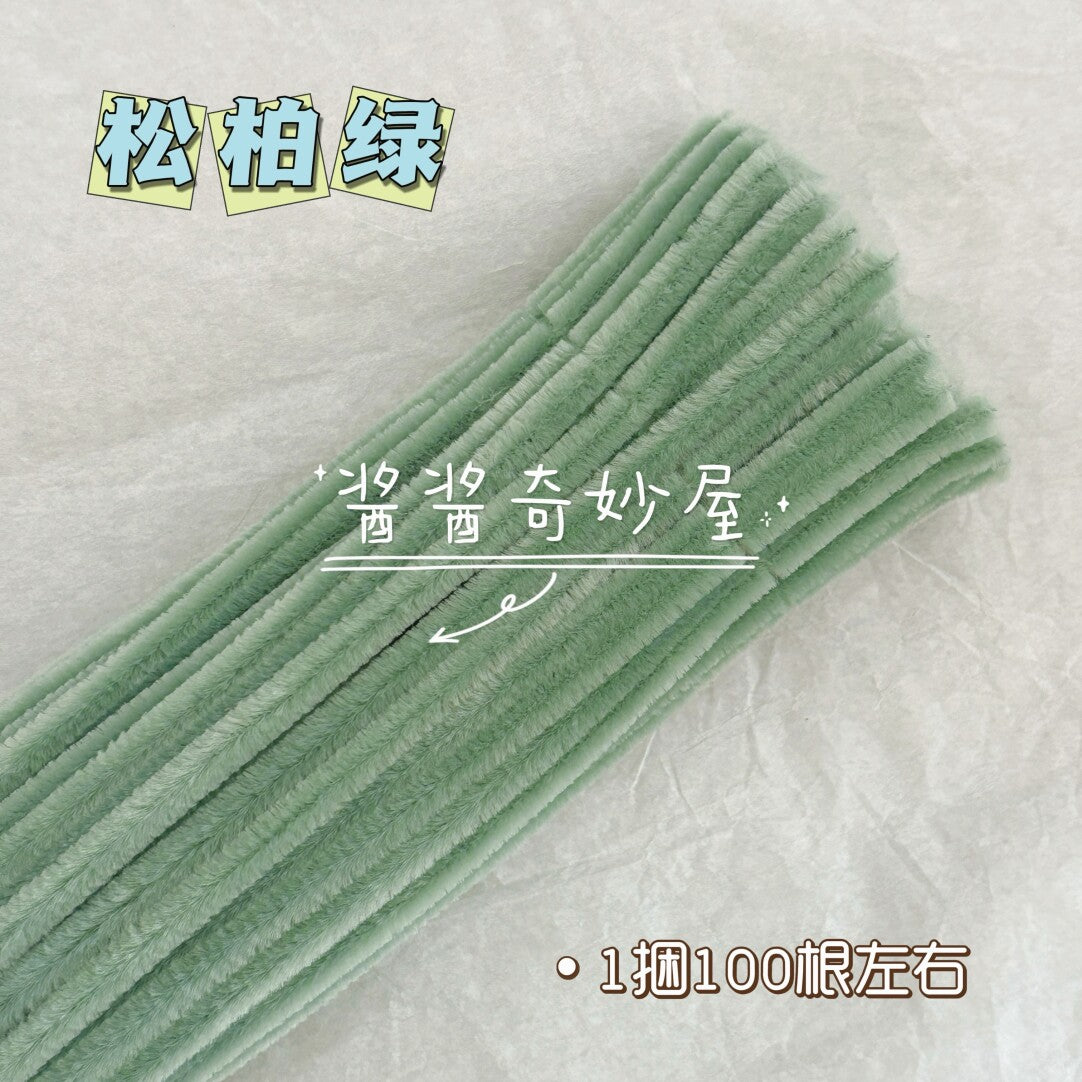 Twist Stick Macaron Color Chenille Stems Dense Colorful Chenille Patches Imitation Velvet Flowers Children's Bouquet DIY Craft Materials · Short Hot Melt Glue Sticks 3 Pieces