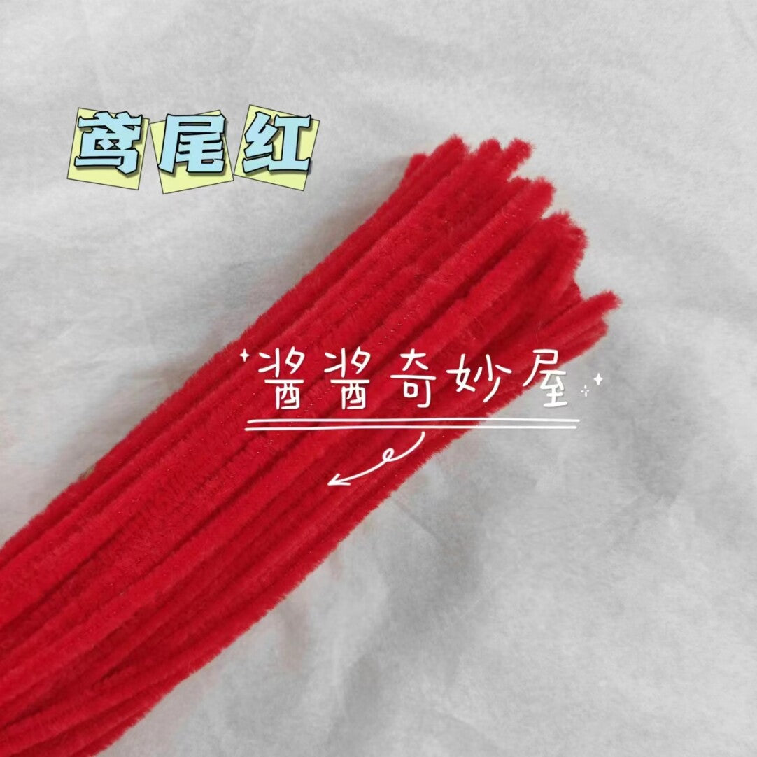 Twist Stick Macaron Color Chenille Stems Dense Colorful Chenille Patches Imitation Velvet Flowers Children's Bouquet DIY Craft Materials · Short Hot Melt Glue Sticks 3 Pieces