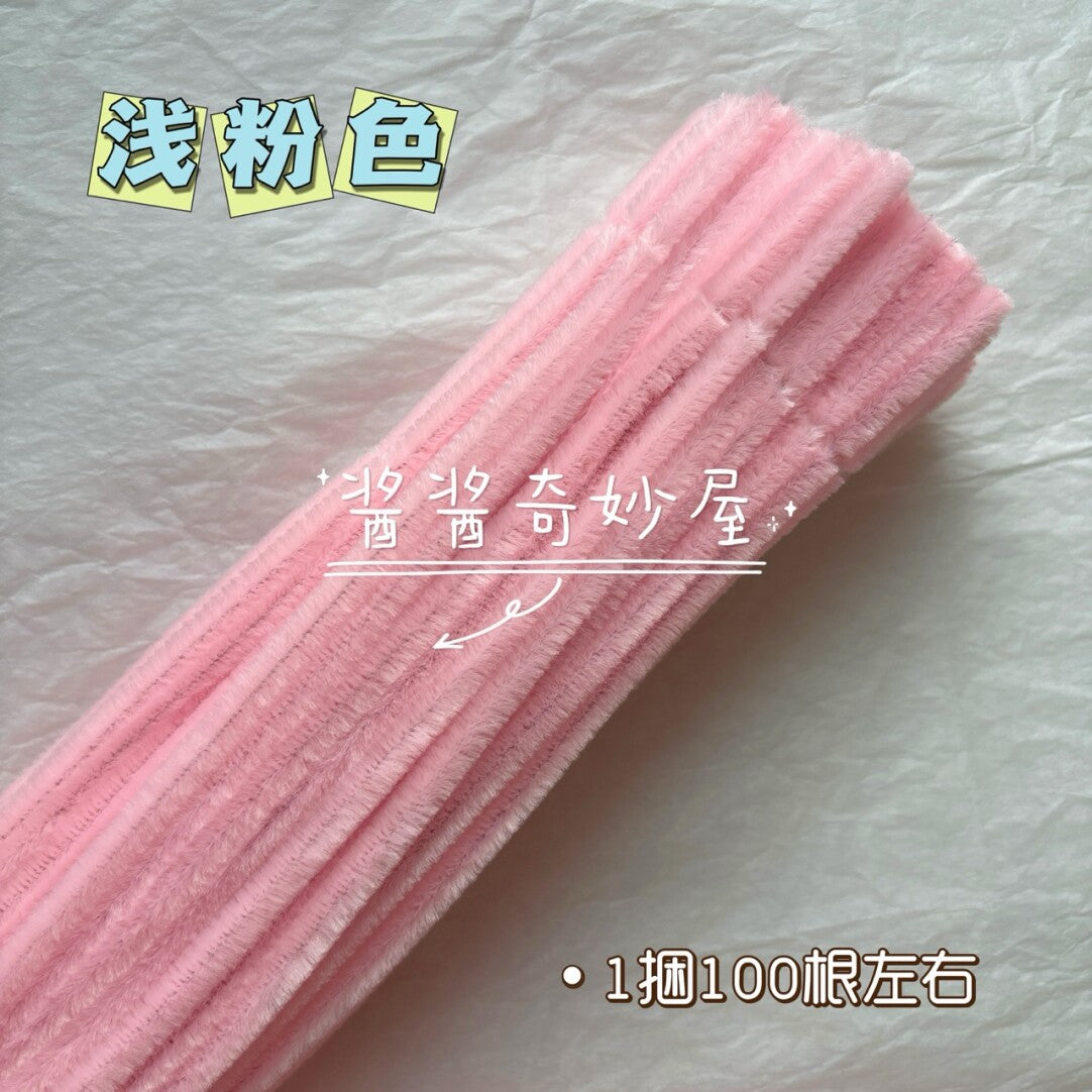Twist Stick Macaron Color Chenille Stems Dense Colorful Chenille Patches Imitation Velvet Flowers Children's Bouquet DIY Craft Materials · Short Hot Melt Glue Sticks 3 Pieces