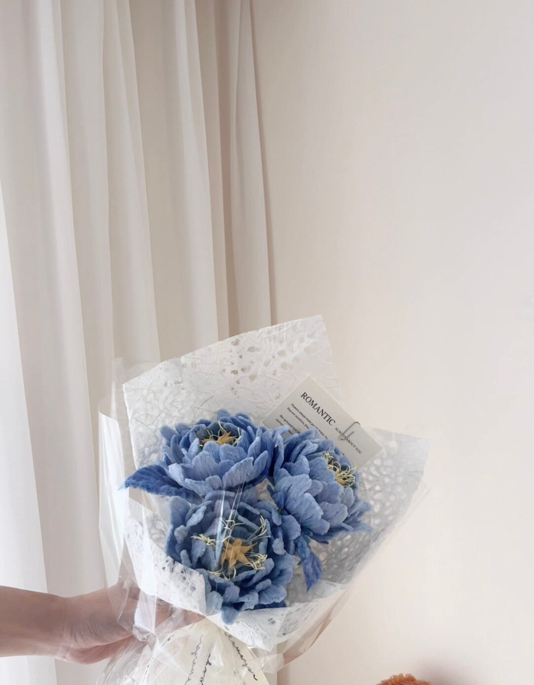 Twist Stick DIY Kit/Peony Bouquet/Meeting Small Bouquet/Handmade Gift · Pink