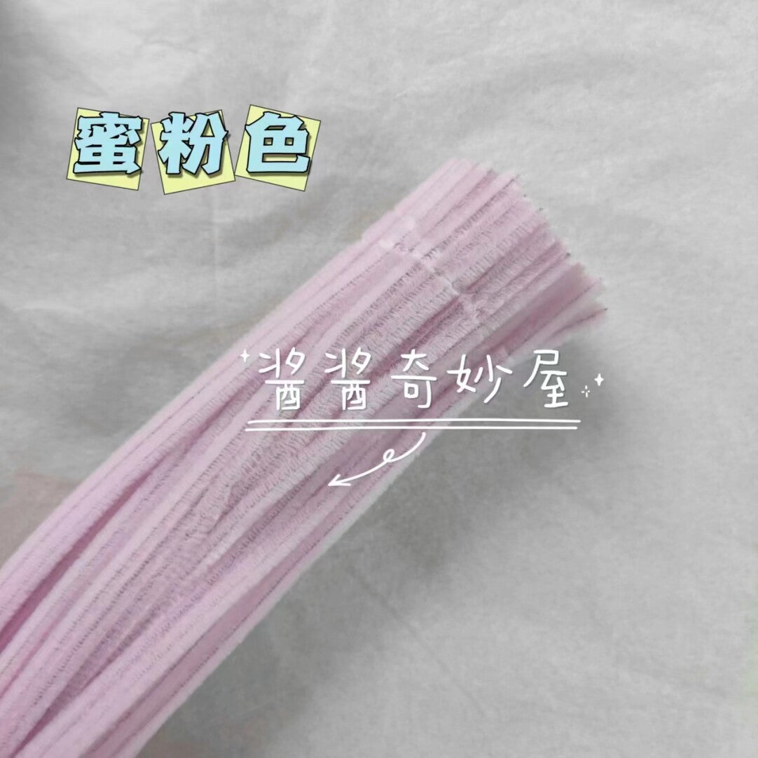 Twist Stick Macaron Color Chenille Stems Dense Colorful Chenille Patches Imitation Velvet Flowers Children's Bouquet DIY Craft Materials · Short Hot Melt Glue Sticks 3 Pieces