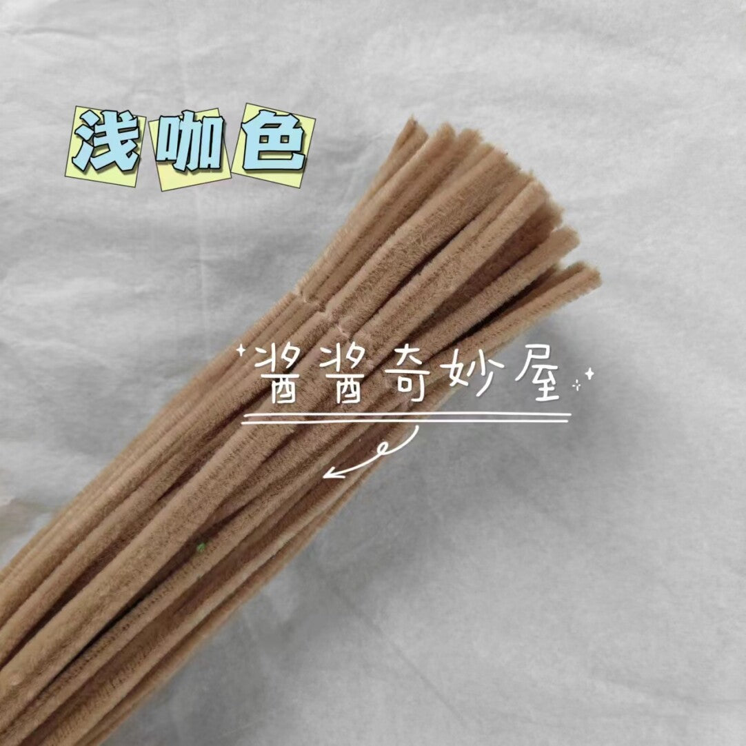 Twist Stick Macaron Color Chenille Stems Dense Colorful Chenille Patches Imitation Velvet Flowers Children's Bouquet DIY Craft Materials · Short Hot Melt Glue Sticks 3 Pieces