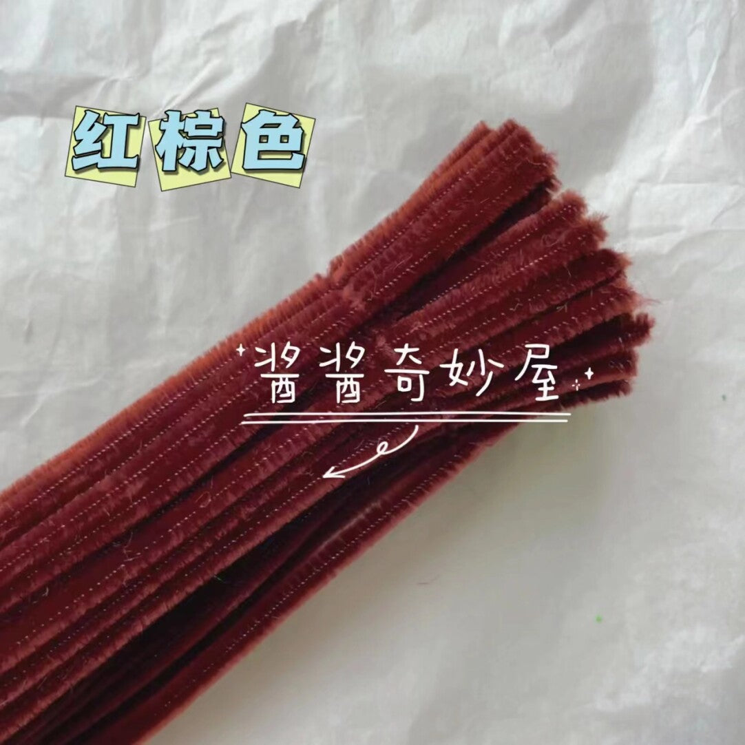 Twist Stick Macaron Color Chenille Stems Dense Colorful Chenille Patches Imitation Velvet Flowers Children's Bouquet DIY Craft Materials · Short Hot Melt Glue Sticks 3 Pieces