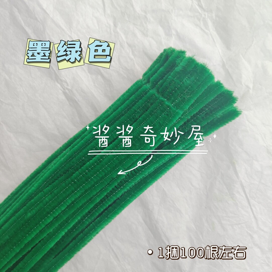 Twist Stick Macaron Color Chenille Stems Dense Colorful Chenille Patches Imitation Velvet Flowers Children's Bouquet DIY Craft Materials · Short Hot Melt Glue Sticks 3 Pieces