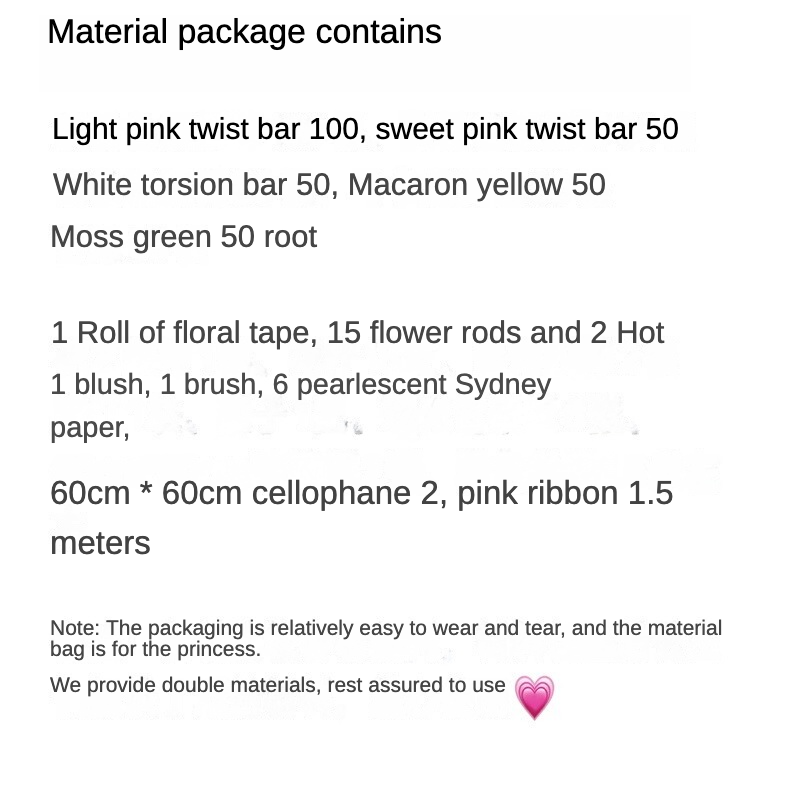 DIY Twisted Stick Pink Bubble Bouquet Material Package (Non-plus Version) as Shown in the Figure · Pink Bubble (Common Style) Material Package