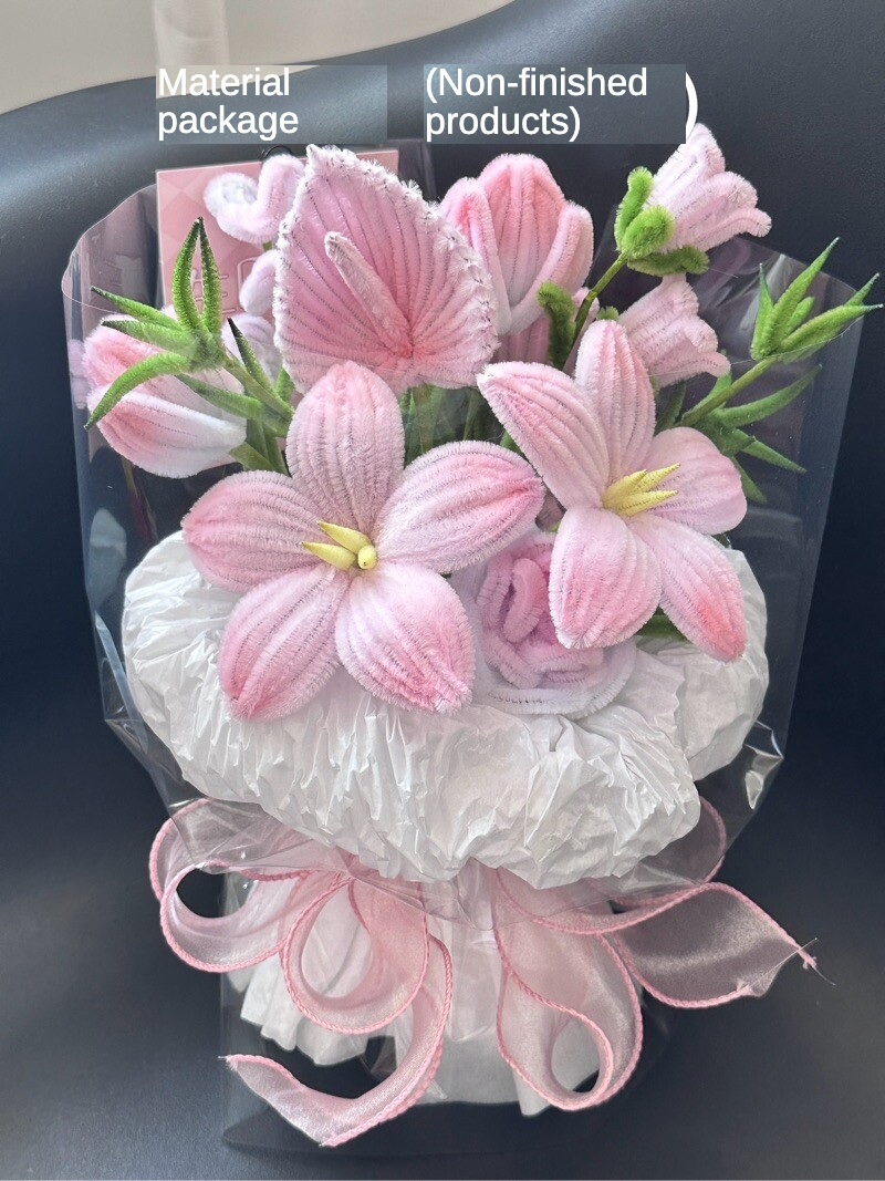 DIY Twisted Stick Pink Bubble Bouquet Material Package (Non-plus Version) as Shown in the Figure · Pink Bubble (Common Style) Material Package
