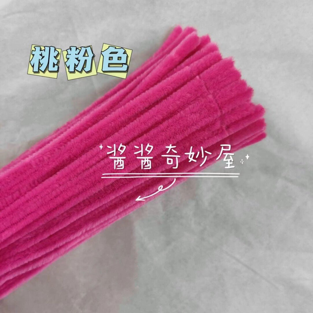 Twist Stick Macaron Color Chenille Stems Dense Colorful Chenille Patches Imitation Velvet Flowers Children's Bouquet DIY Craft Materials · Short Hot Melt Glue Sticks 3 Pieces