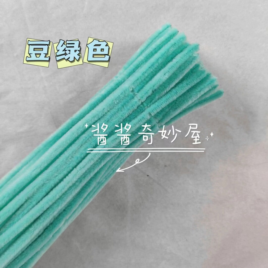 Twist Stick Macaron Color Chenille Stems Dense Colorful Chenille Patches Imitation Velvet Flowers Children's Bouquet DIY Craft Materials · Short Hot Melt Glue Sticks 3 Pieces