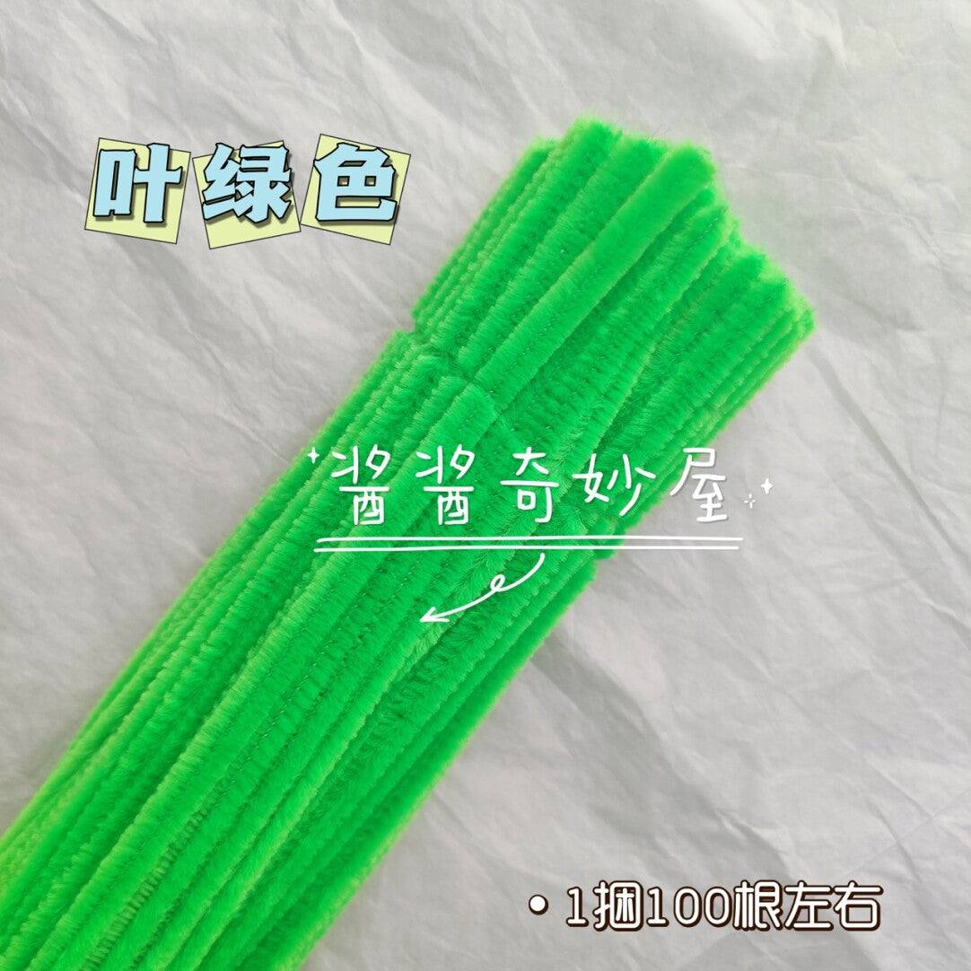 Twist Stick Macaron Color Chenille Stems Dense Colorful Chenille Patches Imitation Velvet Flowers Children's Bouquet DIY Craft Materials · Short Hot Melt Glue Sticks 3 Pieces