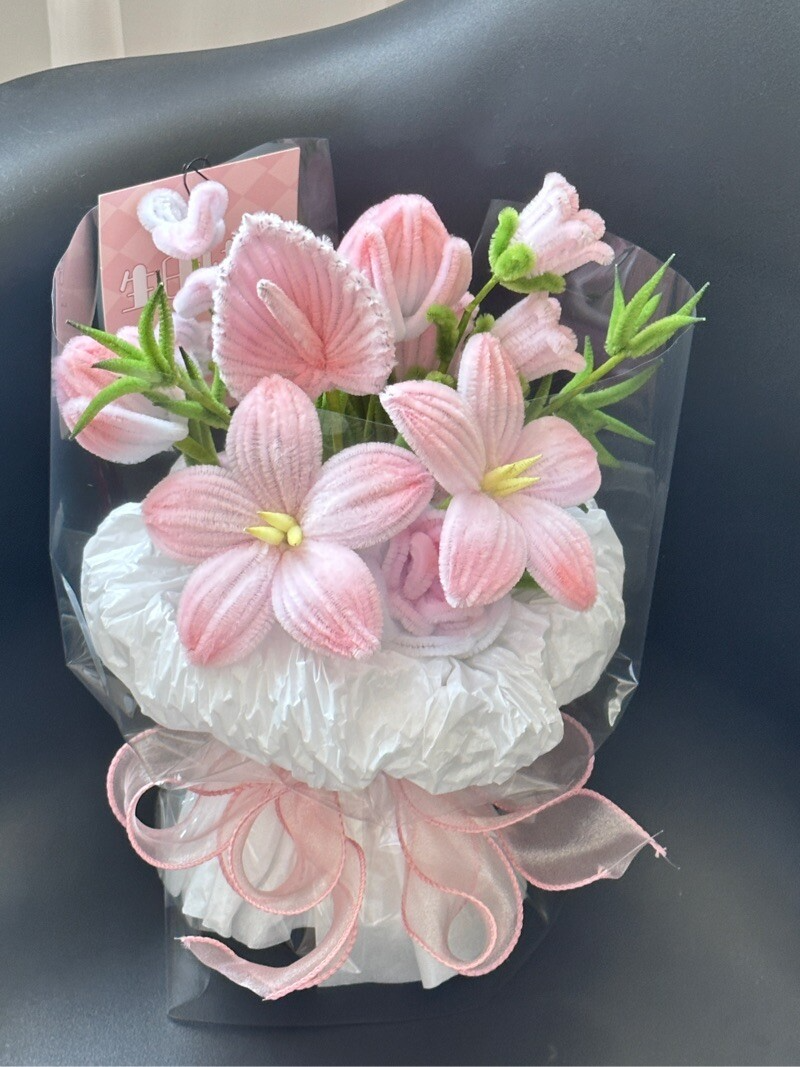 DIY Twisted Stick Pink Bubble Bouquet Material Package (Non-plus Version) as Shown in the Figure · Pink Bubble (Common Style) Material Package