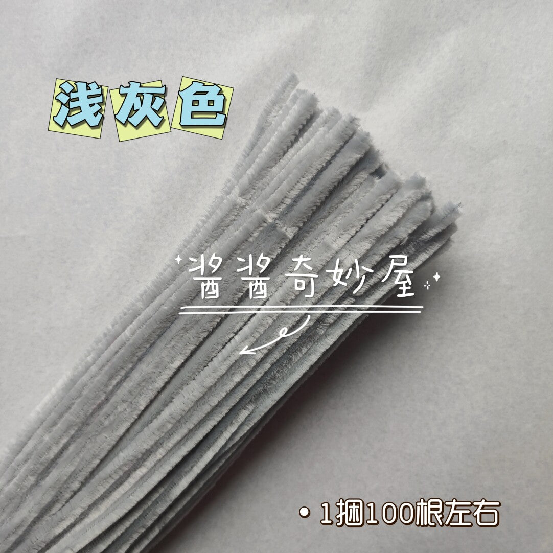 Twist Stick Macaron Color Chenille Stems Dense Colorful Chenille Patches Imitation Velvet Flowers Children's Bouquet DIY Craft Materials · Short Hot Melt Glue Sticks 3 Pieces
