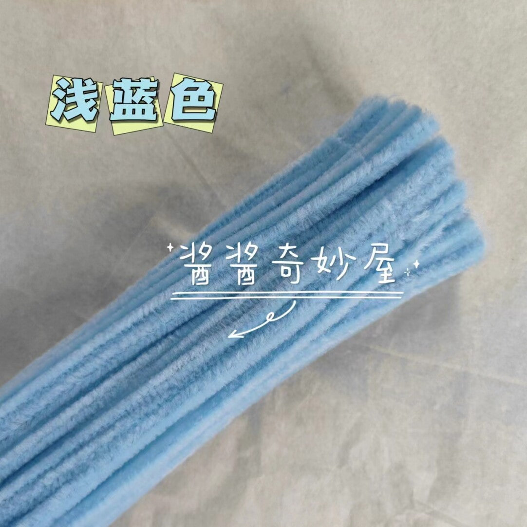 Twist Stick Macaron Color Chenille Stems Dense Colorful Chenille Patches Imitation Velvet Flowers Children's Bouquet DIY Craft Materials · Short Hot Melt Glue Sticks 3 Pieces