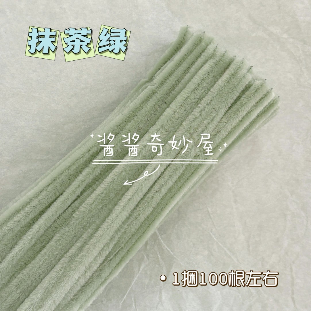 Twist Stick Macaron Color Chenille Stems Dense Colorful Chenille Patches Imitation Velvet Flowers Children's Bouquet DIY Craft Materials · Short Hot Melt Glue Sticks 3 Pieces